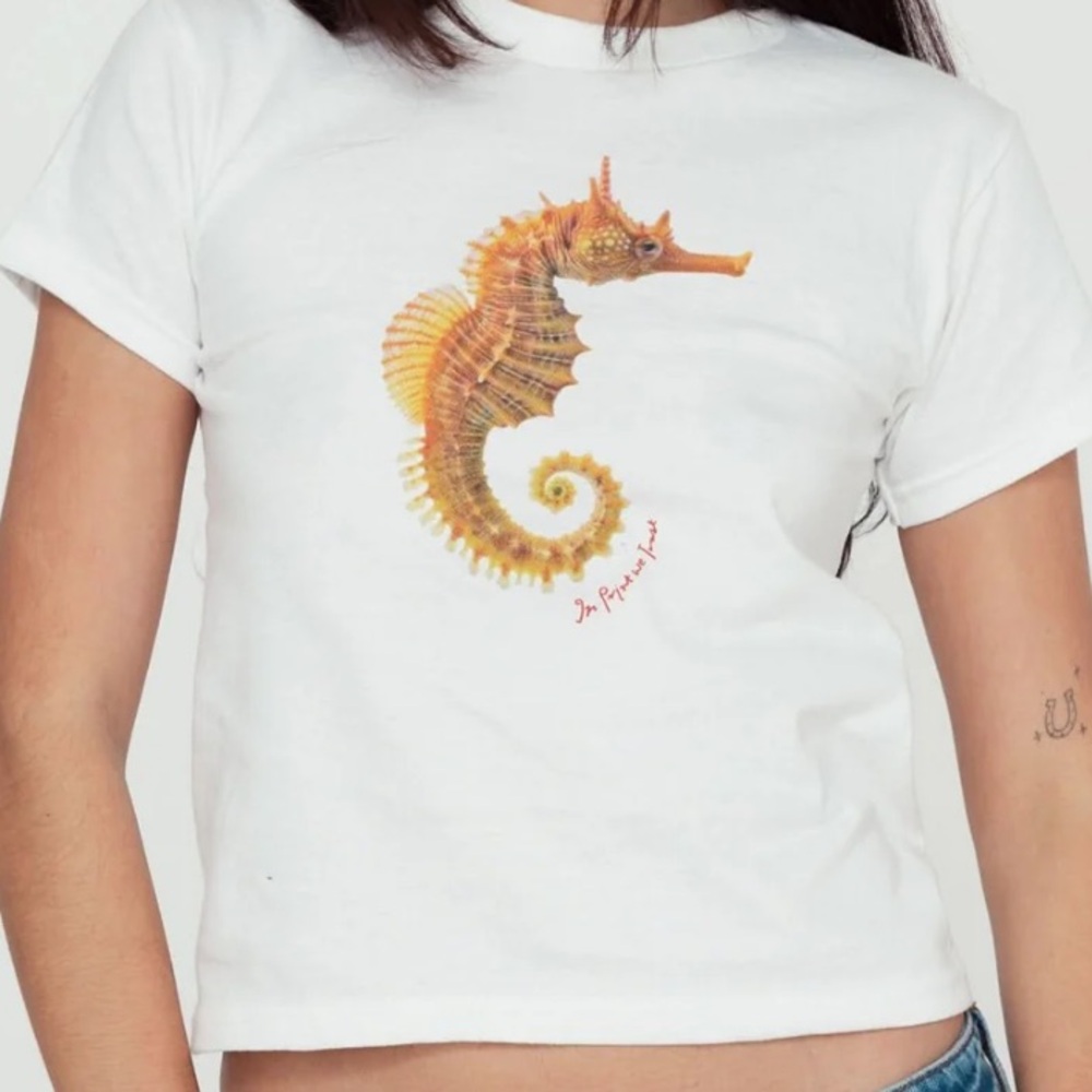 In Print We Trust Seahorse Tee